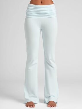 Comfrt Soft Stretch Fold Over Flare Bottom Pants